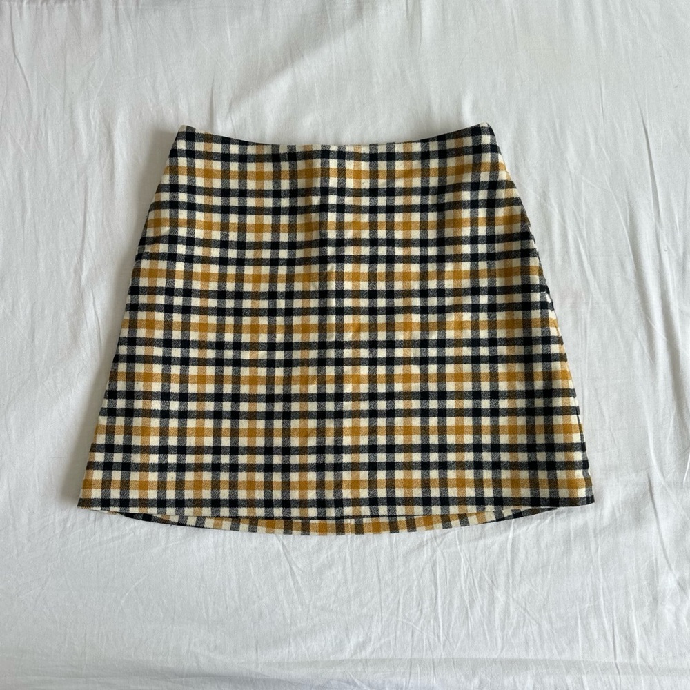 Aritzia Wilfred Plaid Mini Skirt l